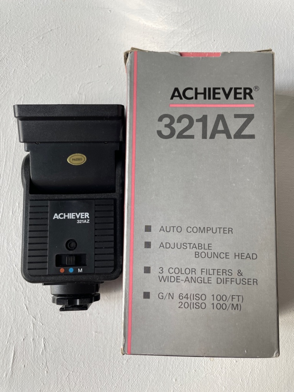 Achiever 321AZ Flash WIDE ADAPTOR 3 COLORED FILTERS 35mm SLR cameras Works.